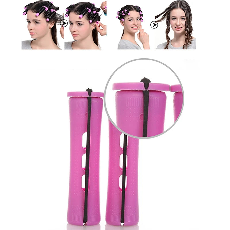Hair Perm Rods Short Cold Wave Curler No Heat Perming Curling Rollers Qme
