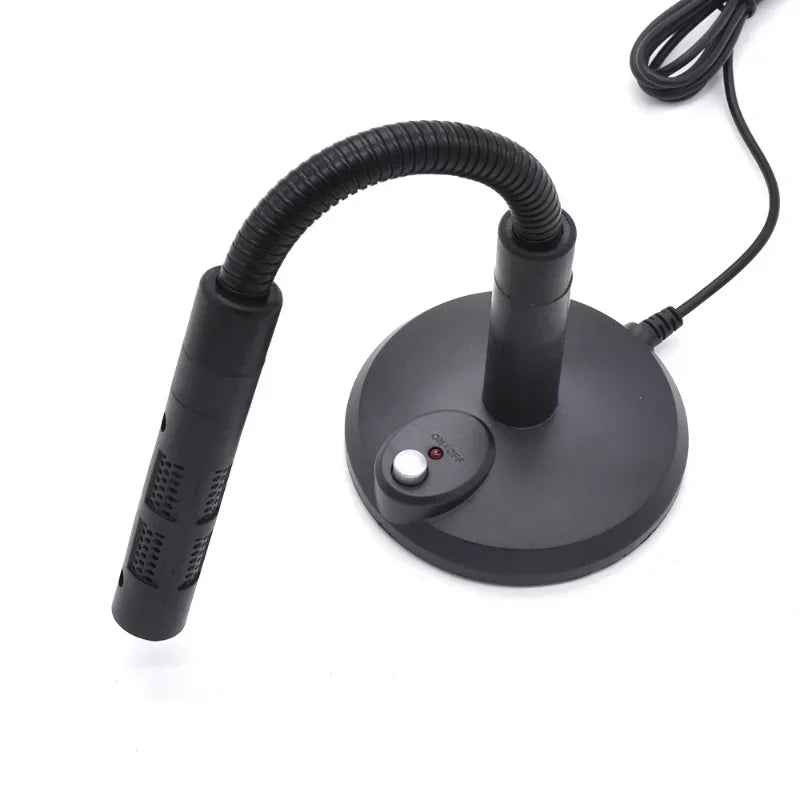 Desktop USB microphone with switch, driver-free computer microphone Qme