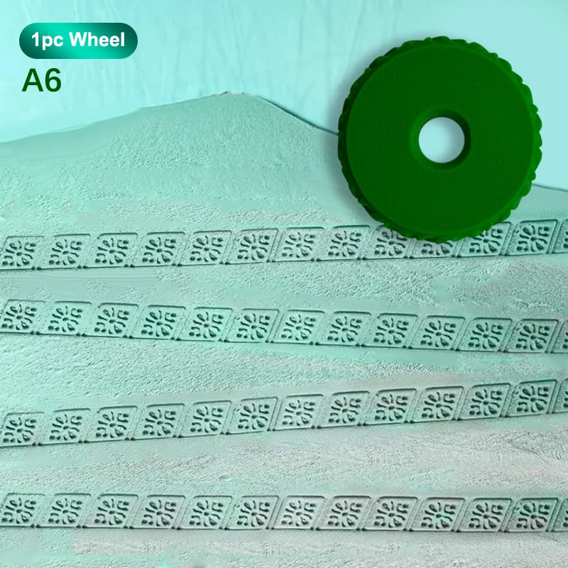 Clay Stamp Roller Ceramic Texture Wheel Geometric Flower Patterns DIY Clay Tools Body Painting Stamps Durable Art Decor Qme A6