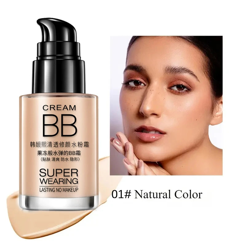 BB Foundation Cream Moisturizing Isolating Waterproof Sweat Proof Qme 01 Natural Color