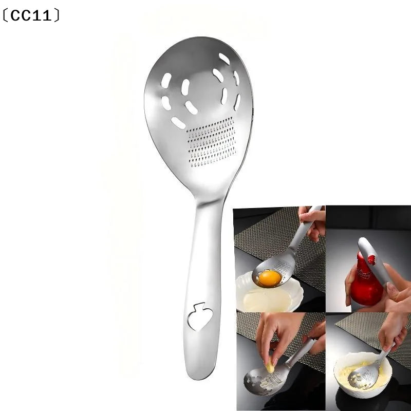 Multifunctional Potato Masher Slotted Spoon Egg Separator Durable Qme