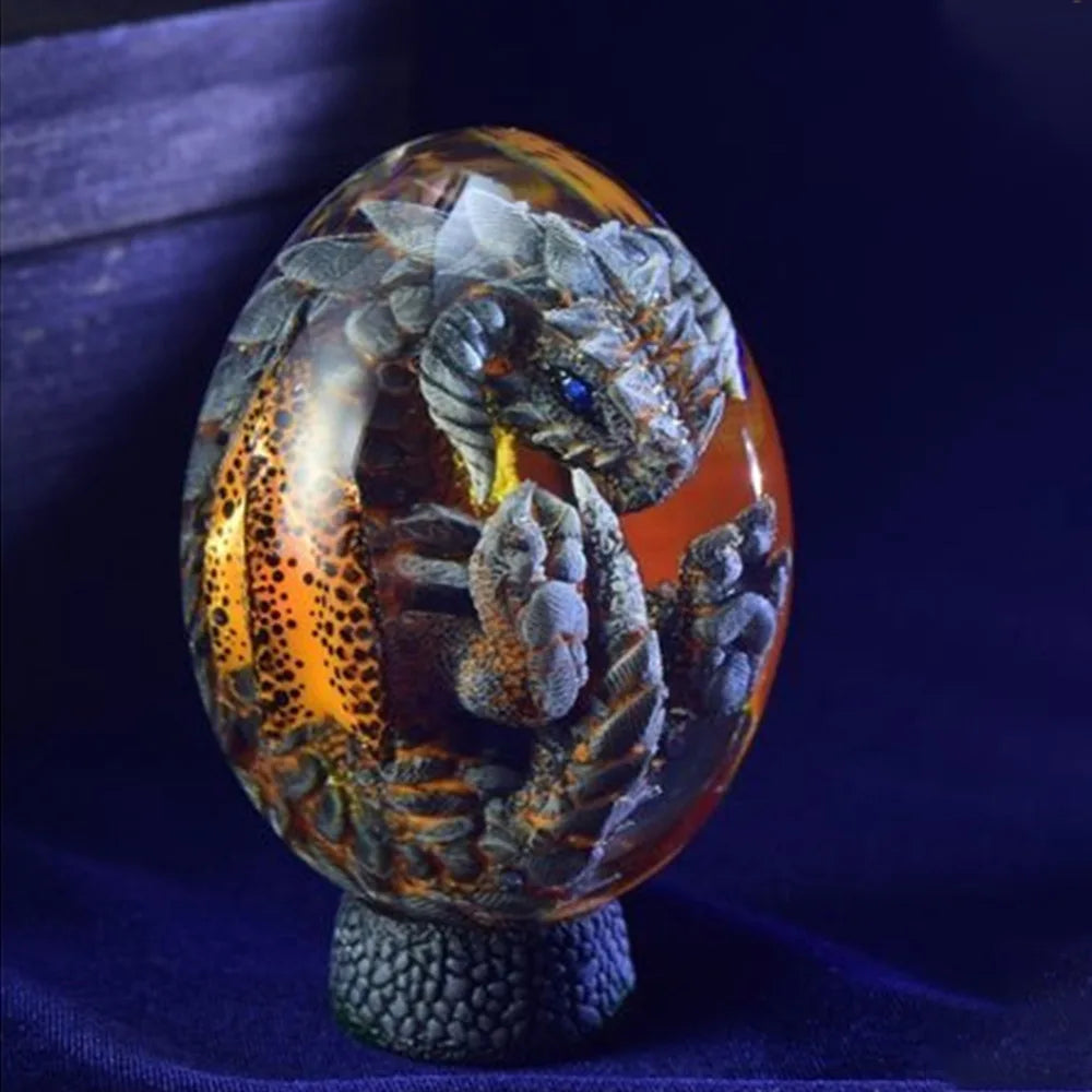 Lava Dragon Egg Statue Ornament Cosplay Dinosaur Resin Art Craft Sculpture Crystal Gemstone Halloween Decoration Toy Prop Qme A China Mainland