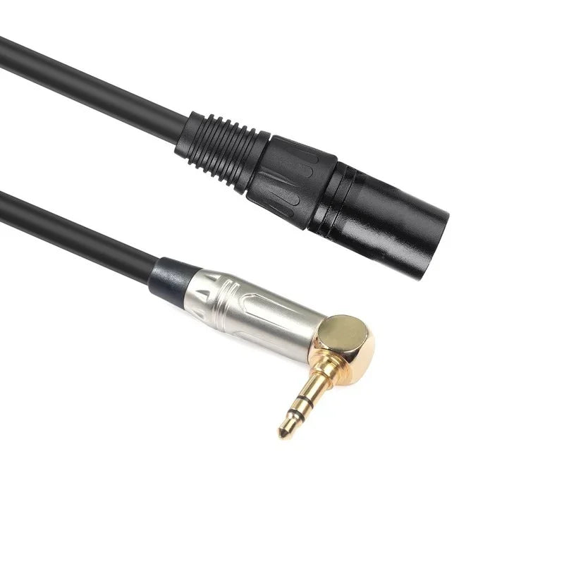 2pcs 0.3m 3.5mm Stereo TRS Male To XLR 3Pin Male Audio Cable Microphone Extension Cable Wire Cord Line Hardware Qme