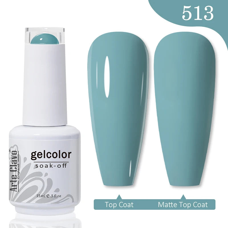 Arte Clavo Gel Nail Polishes Pink Nude Hybrid Lak Manicure Qme 513