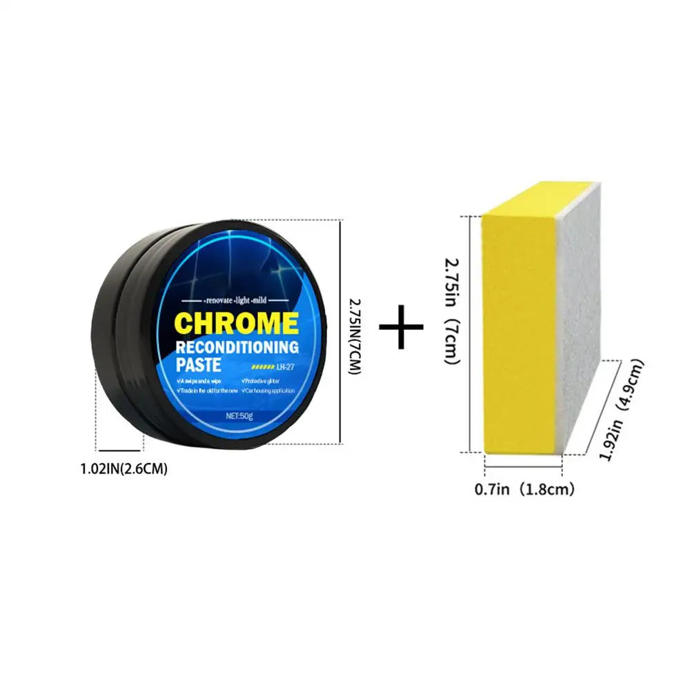 ChromePolish Agent Rust Remover MetalPolish Chrome Protection Restorer Effective All-Purpose Chrome Cleaner Metal Gloss Polishs Qme 02 kit