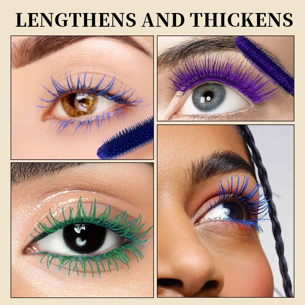 QIBEST Silk Mascara With Big Eyes,Strong And Lasting Black Mascara Extension,Waterproof and Non-caking,Prolonged Mascara Makeup Qme