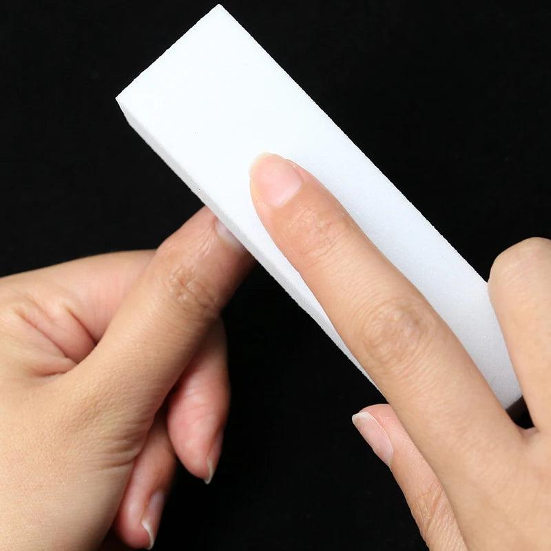 Nail Art Buffer Grinder Buffing Block White Nail File For Pedicure Tips Manicure Care Sponge Buffer Gel Polish Accessories Tools Qme