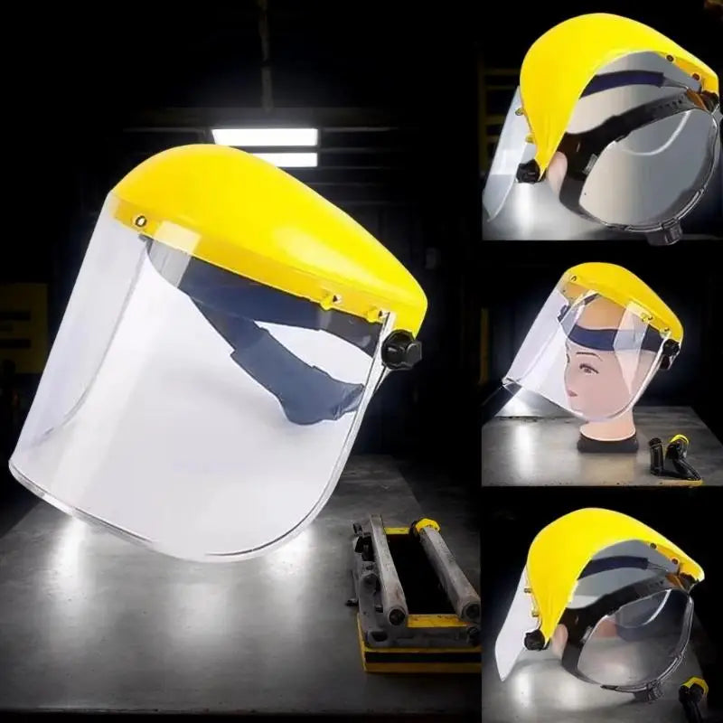 Safety Hard Face Shield Protective Mask Adjustable Head Strap Full Qme