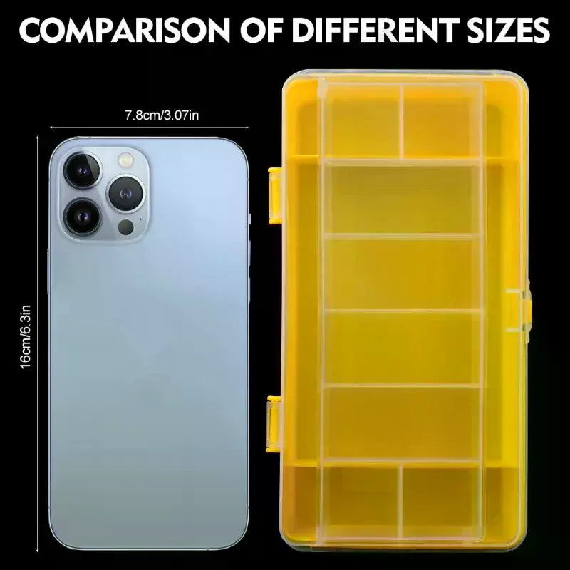 Double Layer Bait Container Fishing Tackle Boxes Portable Organizer Qme
