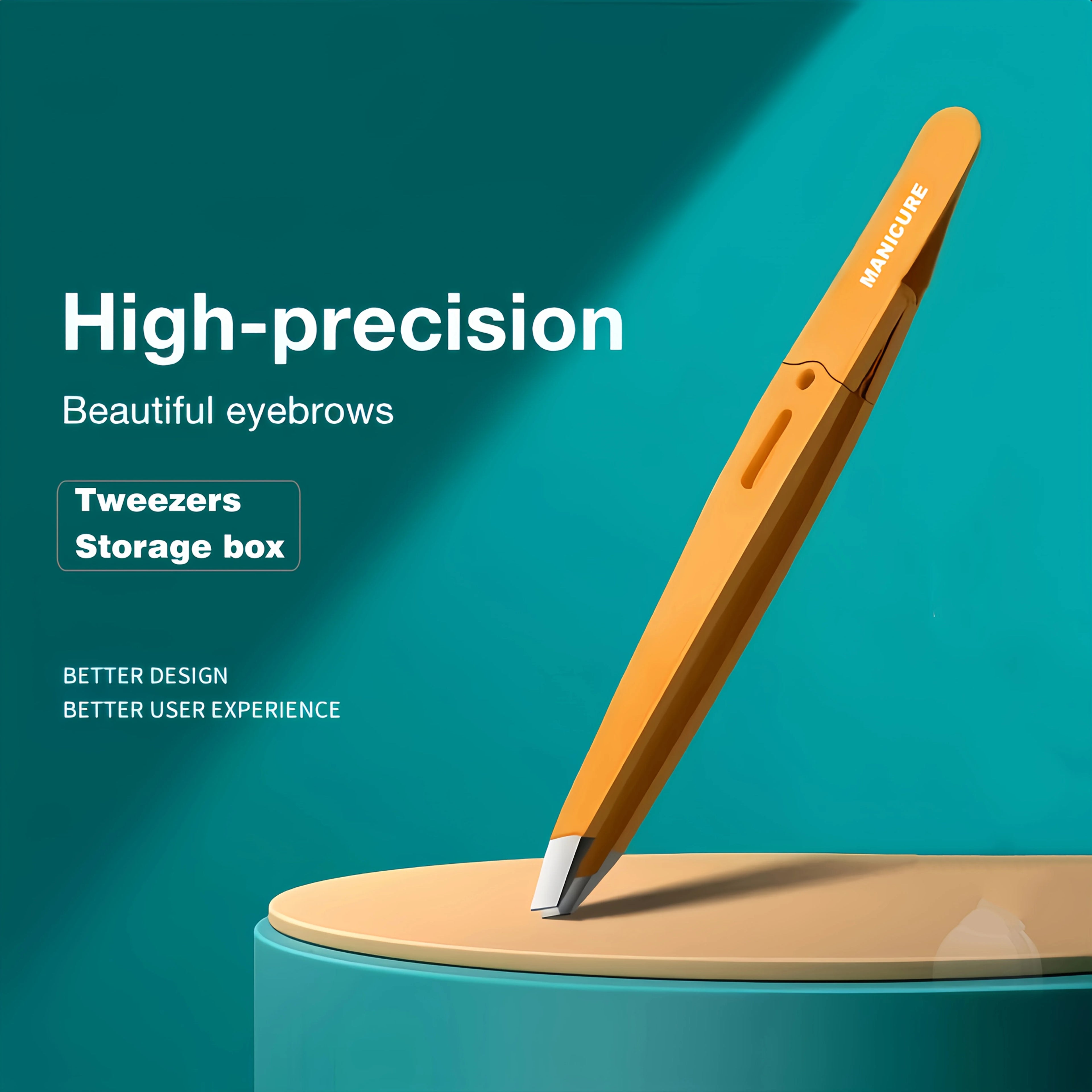 Professional Precision Tweezers Hair Removal High-precision Slant Tip Qme