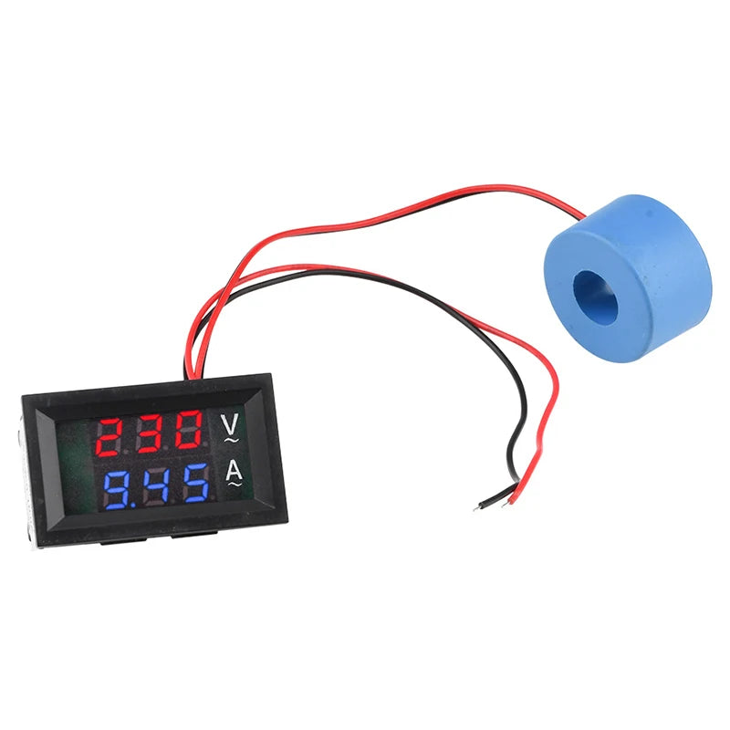 AC 50-500V Digital LCD Voltmeter Ammeter 10A 50A 100A 220V Voltage Qme