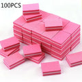 10-100PCS Mini Buffing Sanding Files Block Pedicure Care Nail Art Buffer Polish Manicure Pedicure Nail File Tools Nail Charm New Qme 100PCS Rose Red