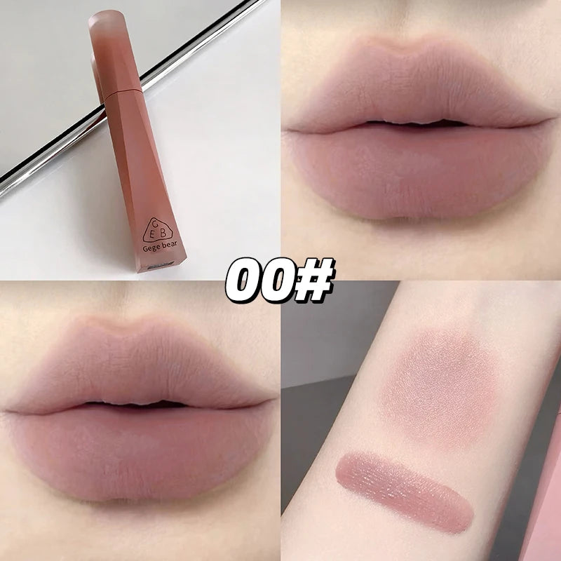 Gege Bear Velvet Matte Soft Lip Glaze Autumn&winter Reddish-brown Qme GX1557-00