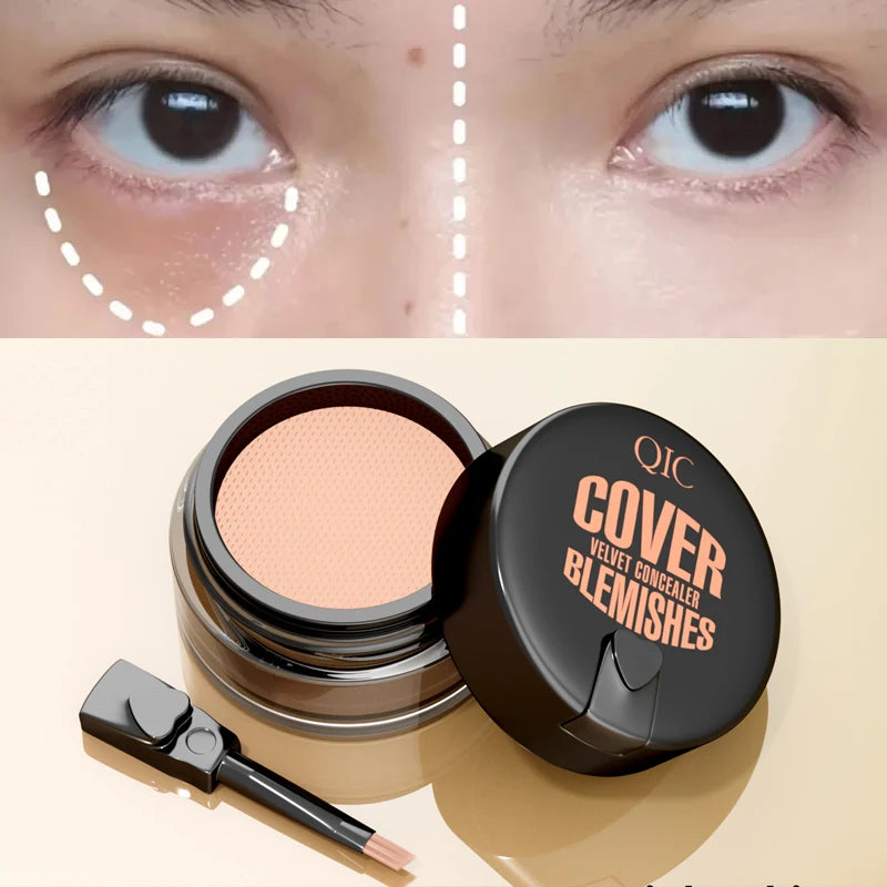 QIC Waterproof & Sweatproof Concealer Cream - Tattoo coverage, Long-Lasting Foundation, Natural,Full coverage, All Skin Types Qme