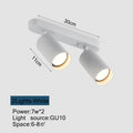 LED Ceiling Lights Home Decor GU10 Bulb Replaceable Lustre Spotlight Shop Kitchen Living Room Decoration Ceiling Chandelier Lamp Qme 2light-White