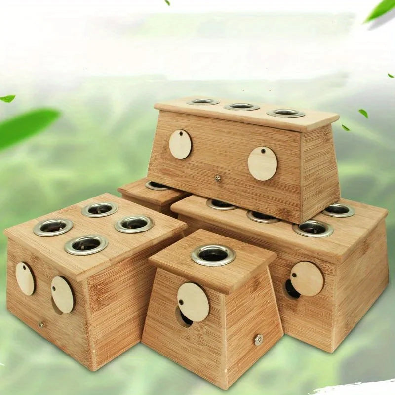 1/2Holes Bamboo Moxa Stick Burner Moxibustion Therapy Box Herbal Medicine Accessory Warm Acupuncture Point Massage Meridian Qme