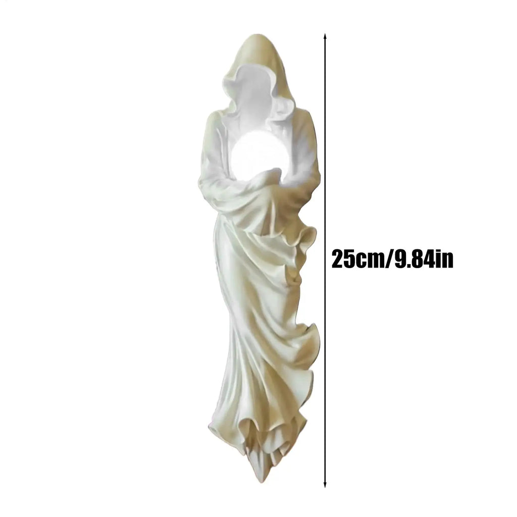 Halloween Ghost Figurine Decor Hugging Lamp Resin Gothic Ornaments Qme