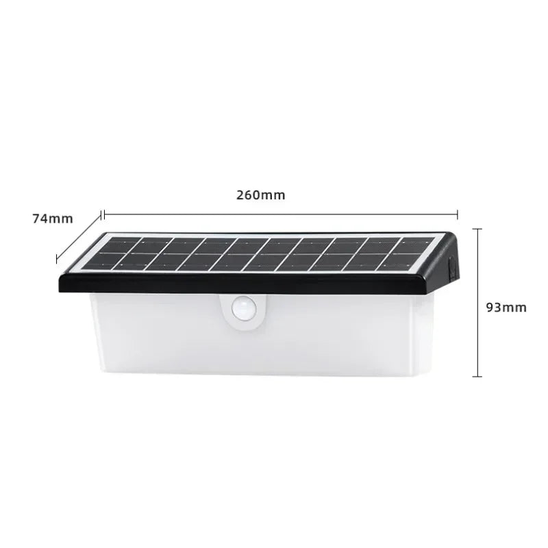 LED Motion Sensor Solar Lights Outdoor for Garden Outdoor Solar Lights Waterproof Solar Powered Led Outdoor Lighting Wall lamp Qme