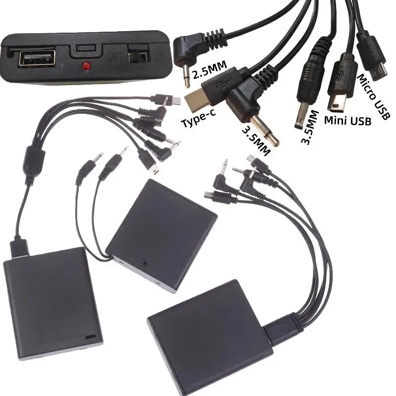 1Pcs 2.5mm Plug Password Electronic Lock Emergency Spare Battery Box Accessories 6V Safe Universal External Power Box Qme