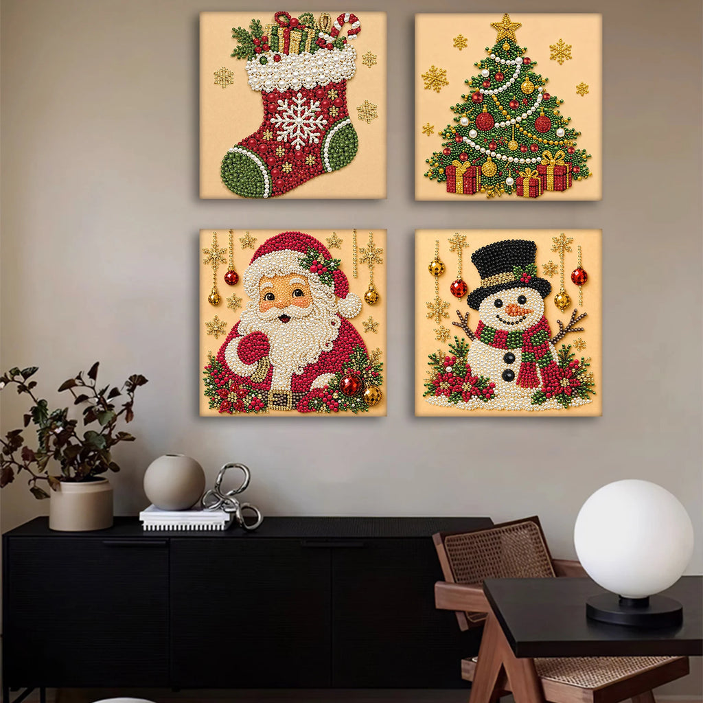 DIY Pearl Painting Kit with Frame 7.87x7.87in Pearl Dot Painting Pearl Art Painting for Adults Beginners Home Wall Decor Qme