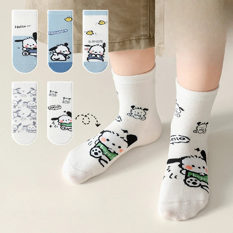 Hello Kitty Kuromi Socks Spring Fall Casual Men's Women's Qme