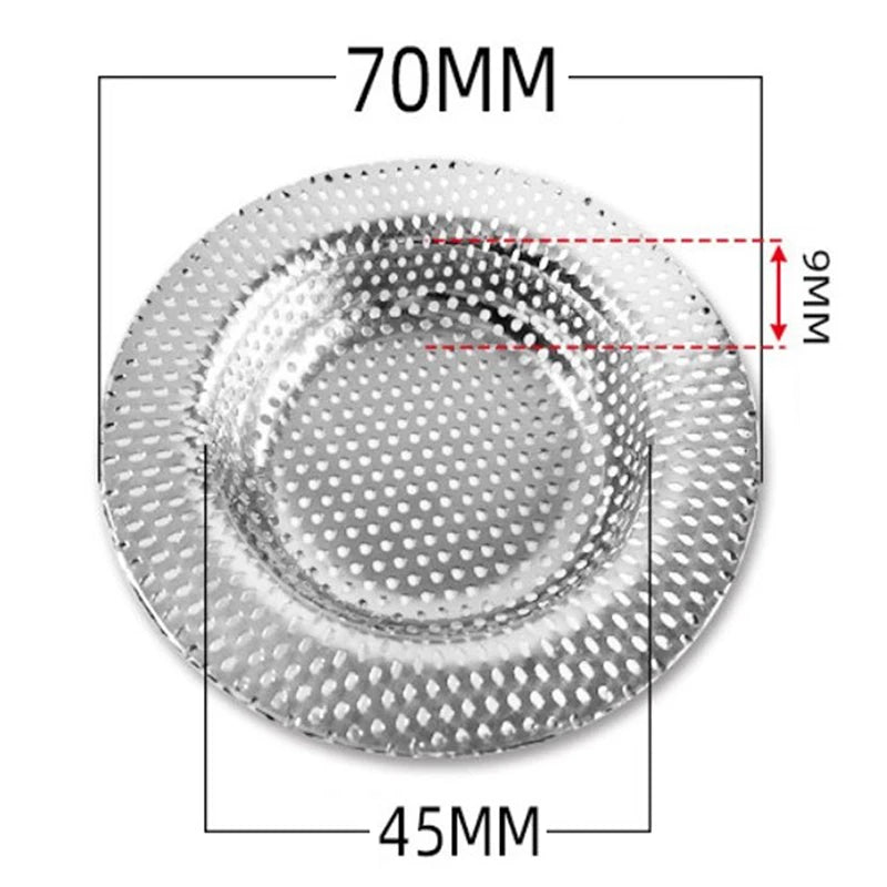 Kitchen Water Sink Filter Sink Mesh Strainer Kitchen Tool Stainless Steel Bathroom Floor Drain Cover Shower Hair Catche Stopper. Qme 7cm