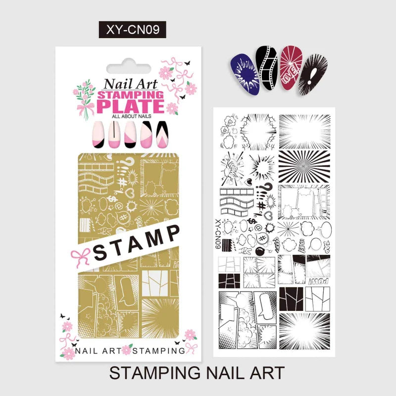 Template Stencils Bowknot Patterns Nail Stamping Plates Nail Art Stamper Kawaii Bow Image Plate Manicure Tools Qme CN09