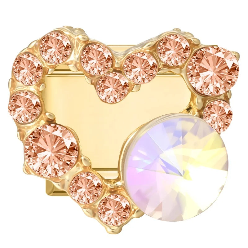 2026 Colorful Garland Flower Bird Luxury Pearl Zircon Gold Color Italian Link Fit 9mm Stainless Steel Charm Jewelry DIY Bracelet Qme Style 25