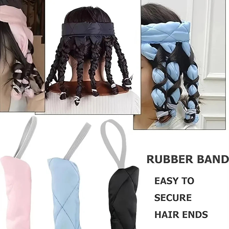  Lazy Octopus Curler Hair Rollers Heatless Headband Curls Ribbon Sleeping Soft Wave Formers No Heat Curls Ribbon Styling Tools Qme