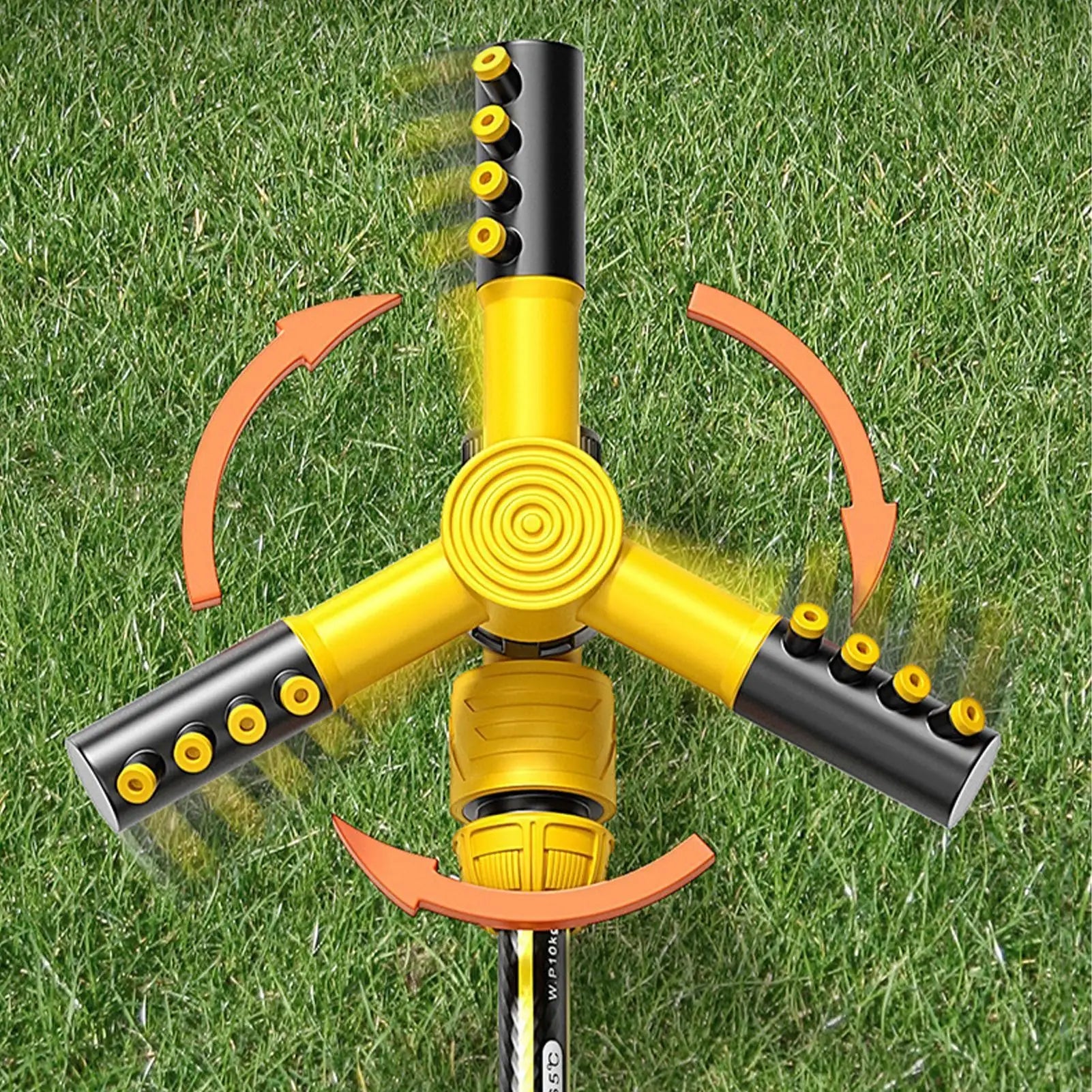 Garden Sprinkler Adjustable Spray Automatic Irrigation Water Nozzle Yard Sprinkler For Lawn For Watering Cleaning Outdoor Park Qme