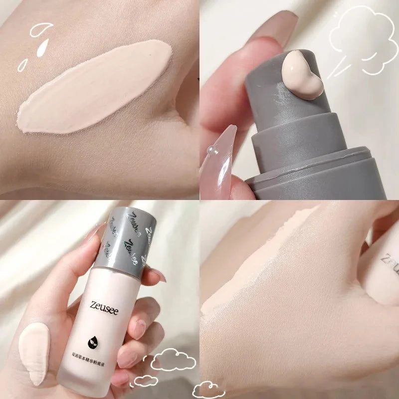 Face Base Liquid Foundation Makeup Concealer Waterproof Brighten Whitening Long Lasting Coverage Oil-control BB Cream Cosmetics Qme