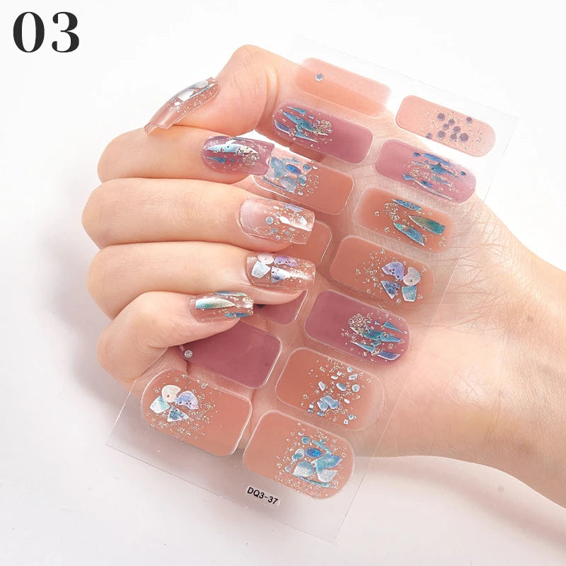 Nail Stickers Fashion Polish Self Adhesive Manicure Decoracion Strips Qme 03
