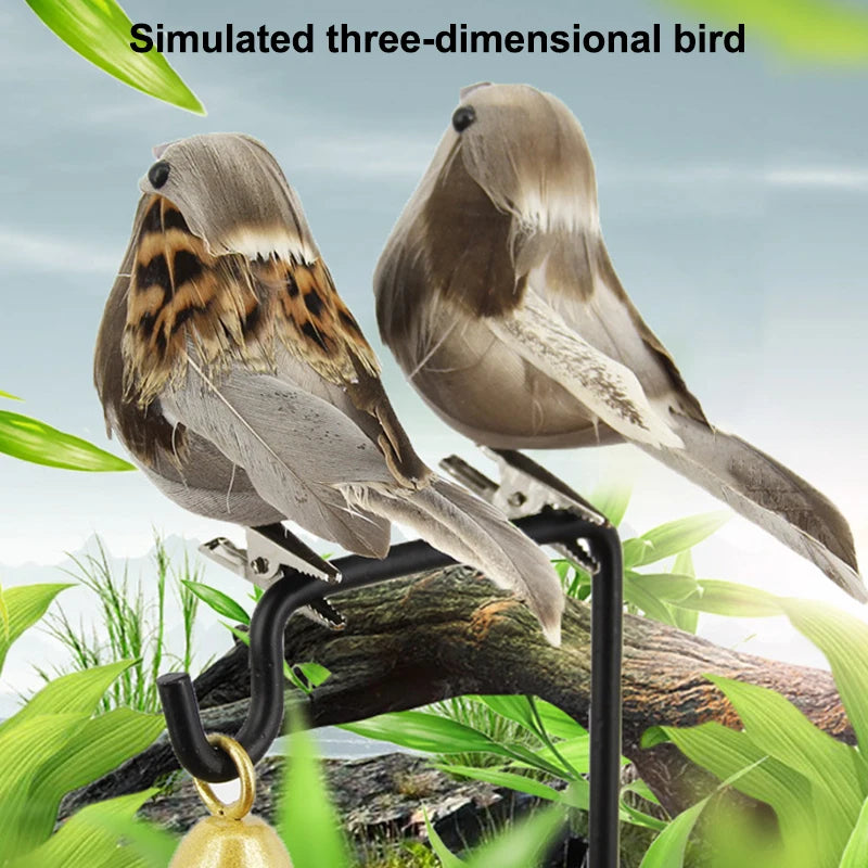 Tree Outdoor Yard Ornaments Random Artificial Feathered Birds Feather Qme