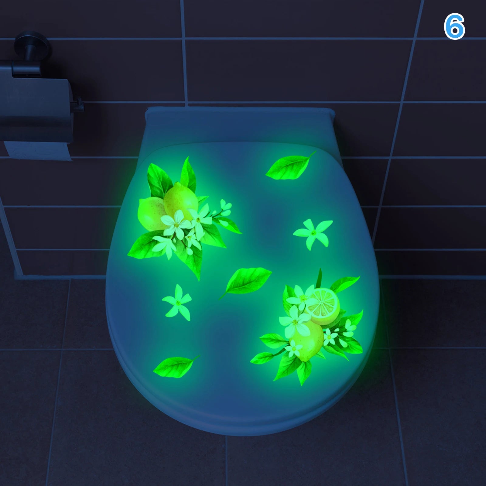 Self-adhesive Pvc Bathroom Home Decoration Green Dream Fun Pattern Qme 6