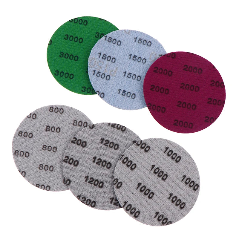 3 Wet Dry Sanding Discs 800-3000 Grit Sandpaper Assortment Hook Loop Qme