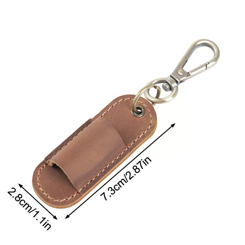 Pen Lanyard Holder Keychain Portable Pencil Protector Clipboard PU Qme