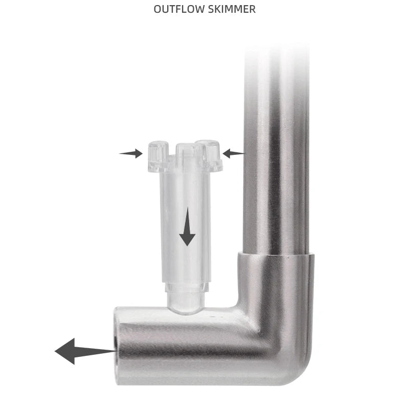 AQUAPRO Outlet Skimmer Fish Tank Aquarium Inflow Outflow Pipes Filter Accessories Water Fishbowl Foam Akvarium Supplies Inlet Qme