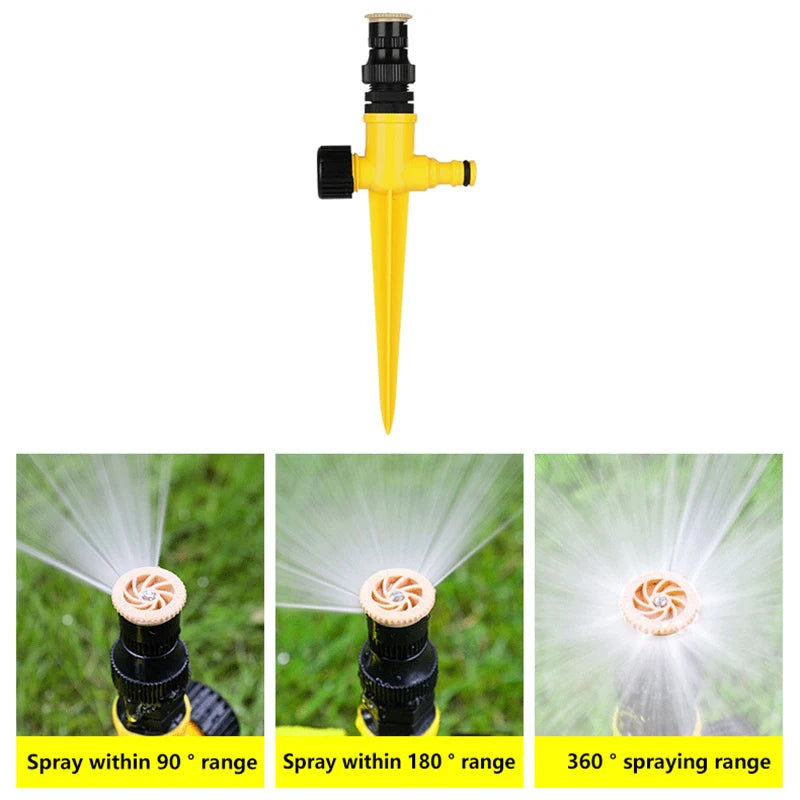 ^Garden Sprinkler Nozzle 360° Rotation Irrigation Watering System Automatic Agriculture Lawn Farm Plant Watering Sprinkler Qme