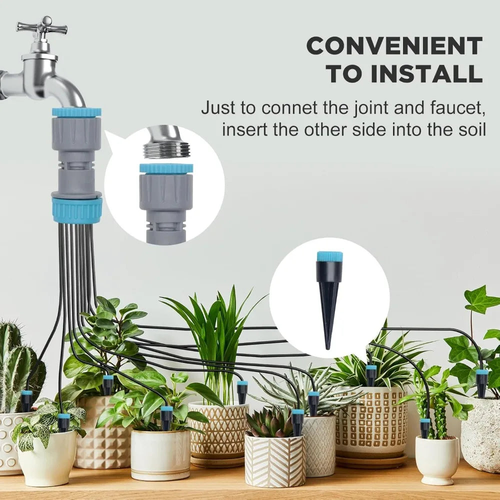 Garden Automatic Irrigation kit 10Pcs Drip Nozzles Plant Watering Devices Gardening Irrigation System Water Saving Sprinklers Qme