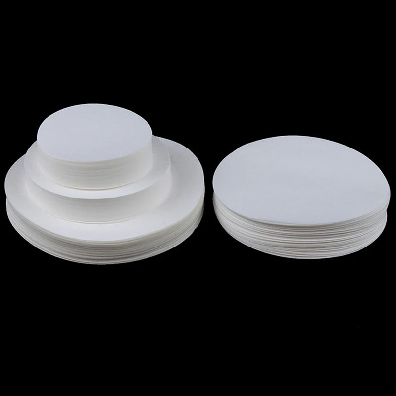 100Pcs Laboratory Filter Paper Circular Qualitative Filter Paper Medium Speed Qme