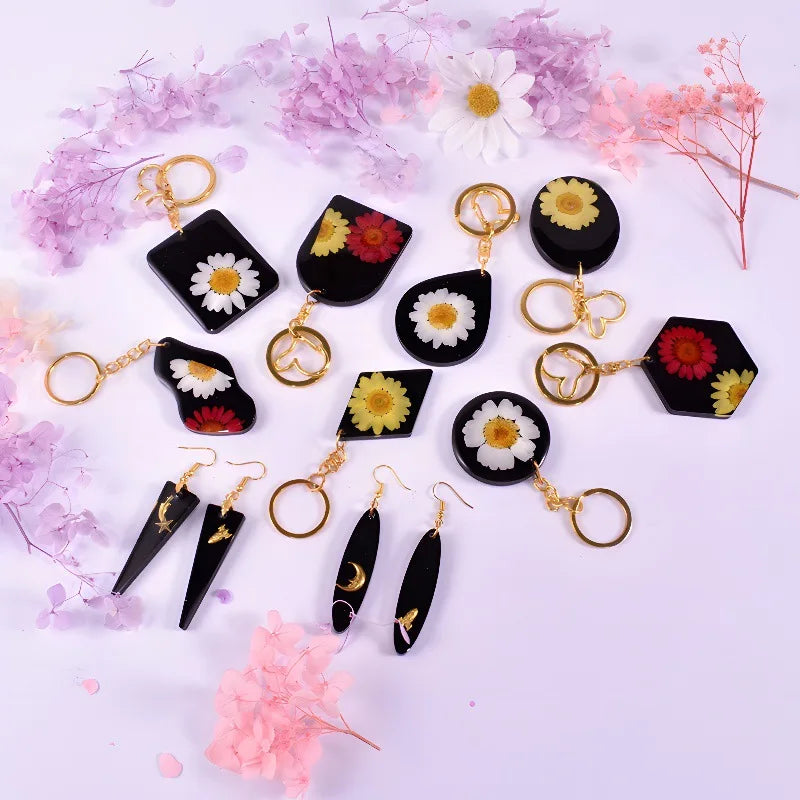 Earring Resin Silicone Molds Pendant Molds Epoxy Resin Molds DIY Craft for DIY Women Earrings, Pendants, Rings, Jewelry Making Qme