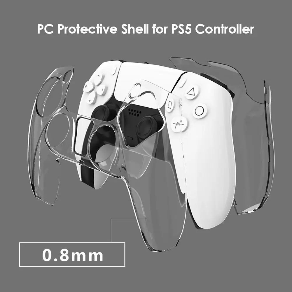 For PS5 Clear PC Cover Ultra Slim Protector Case for PS5 Controller Qme Default Title