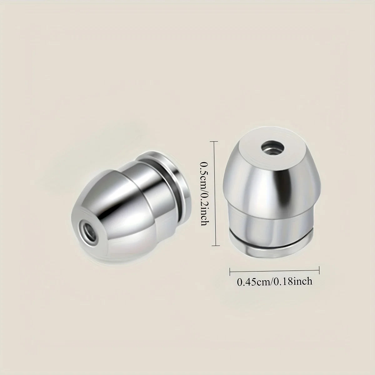 2pcs Hypoallergenic Locking Earring Backs, Secure Stud Backs for 0.6-0.8Mm Posts, Suitable for Droopy Ears, Jewelry Making Qme
