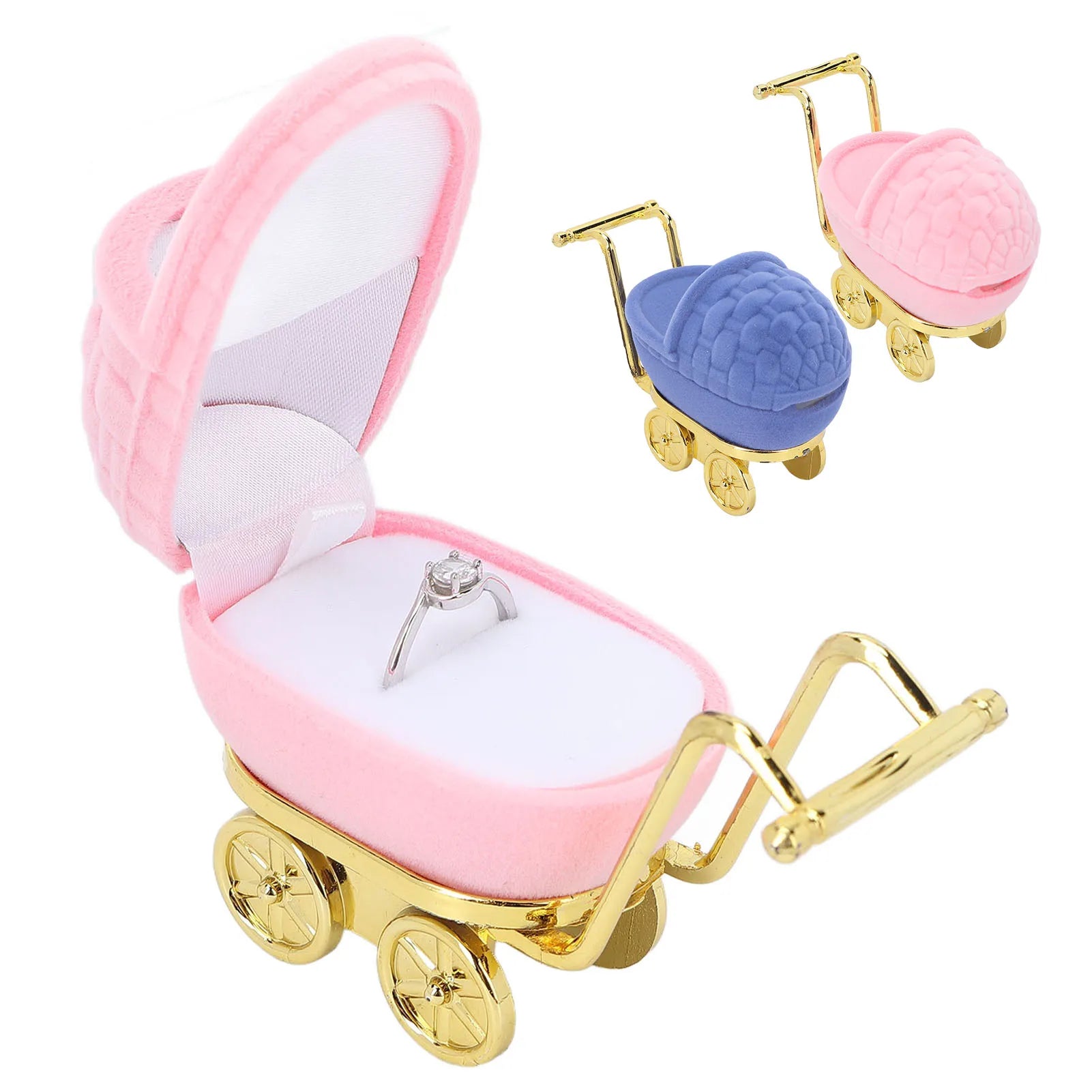 Baby Carriage Jewelry Box Personalized Jewelry Gift Organizer Earrings Necklace Packaging Case Ring Case Qme