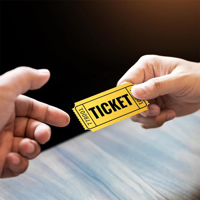 1000Pcs Colorful Tearable Raffle Tickets Double Rolls Admission Ticket Game Ticket For Events Carnivals Entry Class Reward Qme