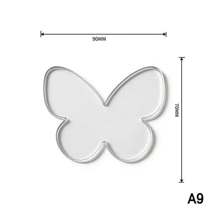 Clear Acrylic Coasters Multifunction Cup Placement Decoration Jewelry Qme A9