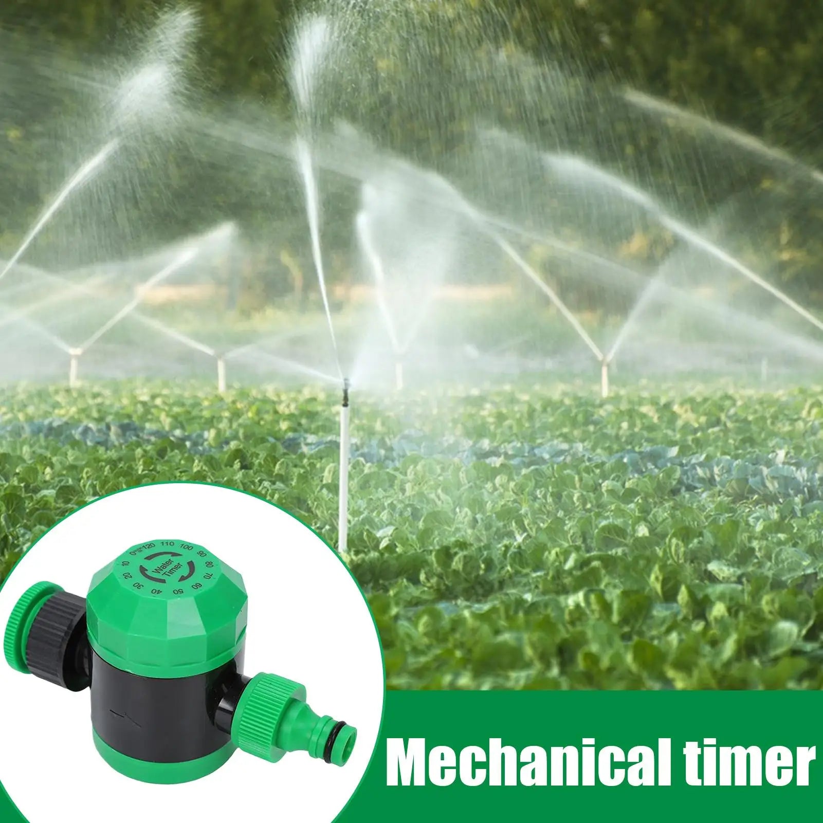 Water Timer Adjustable Two-Hour Sprinkler Controller Mechanical Hose Timer For Patio Lawn Yard Pool Outdoor Plant Flower Home Qme