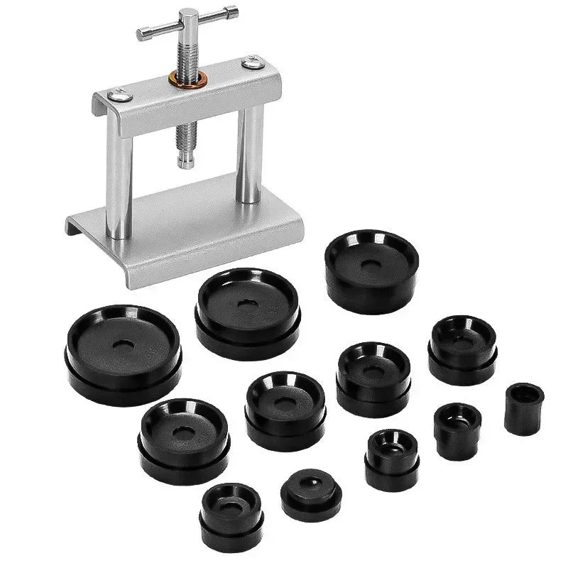 Watch Back Press Tool Set Nylon Prevent Slip Fitting Dies Nylon Watch Case Closer Watch Repair Tool Kit for Watchmaker 12pcs Qme 0119-13PACK