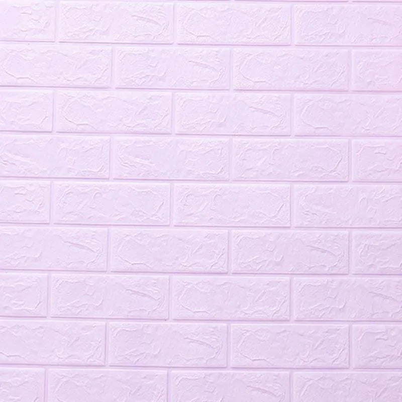 10Pcs 3D Foam Wall Stickers Retro Wallpaper Ceiling Self Adhesive Wallpaper Background Wall Home Decoration Qme purple 10Pcs 77cmX70cm