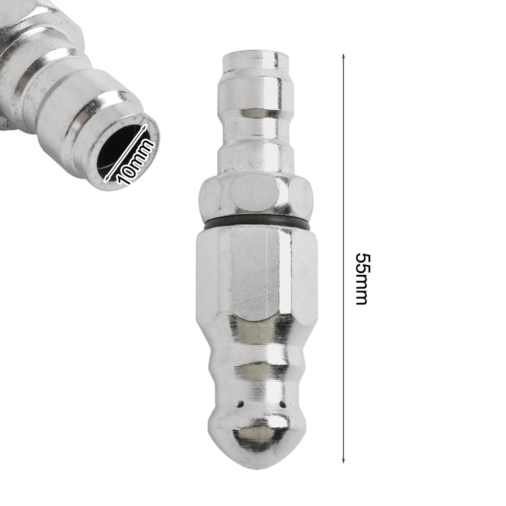 1pc Sewer Jetter Nozzle 5000PSI Sewer Jetter Pressure Drain Jetter Hose Nozzle 1/4 Pressure Washer Jetter Nozzle Qme